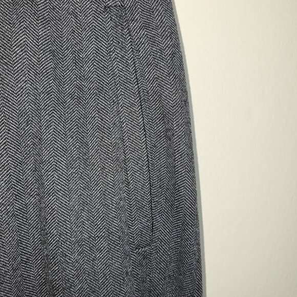 Eileen Fisher Herringbone Recycled Slouchy Pants Gray Drawstring Waist Size L - Picture 5 of 10